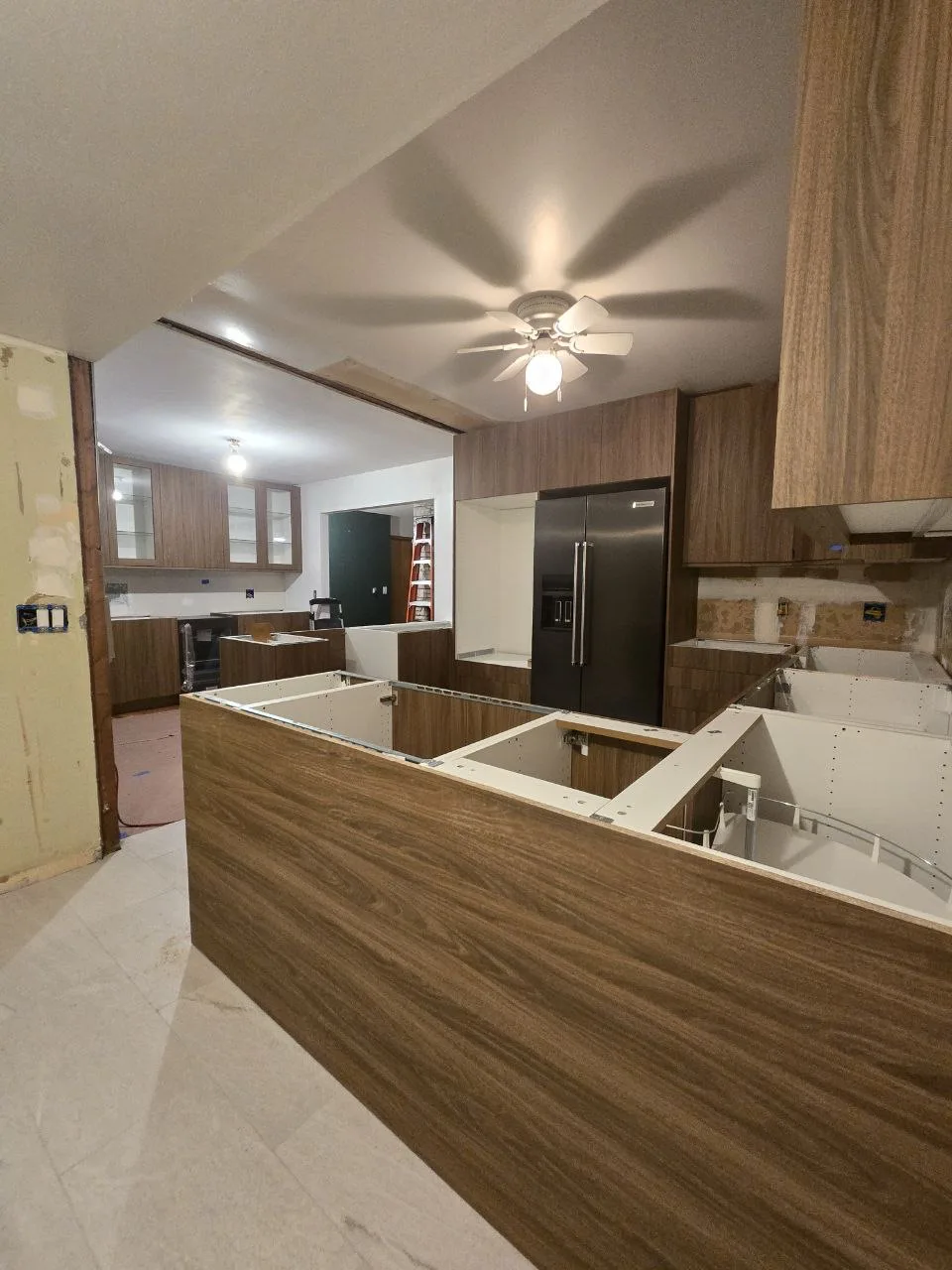 Walnut Kitchen with Peninsula — photo 1
