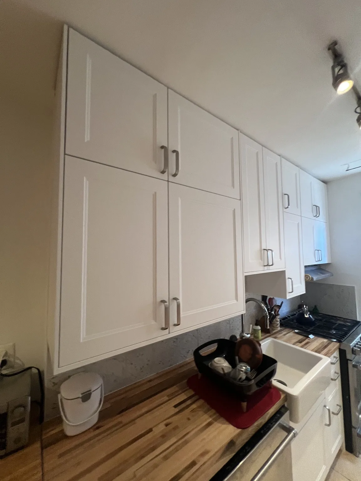 IKEA kitchen installation near SoHo, NY — White Shaker Galley Kitchen
