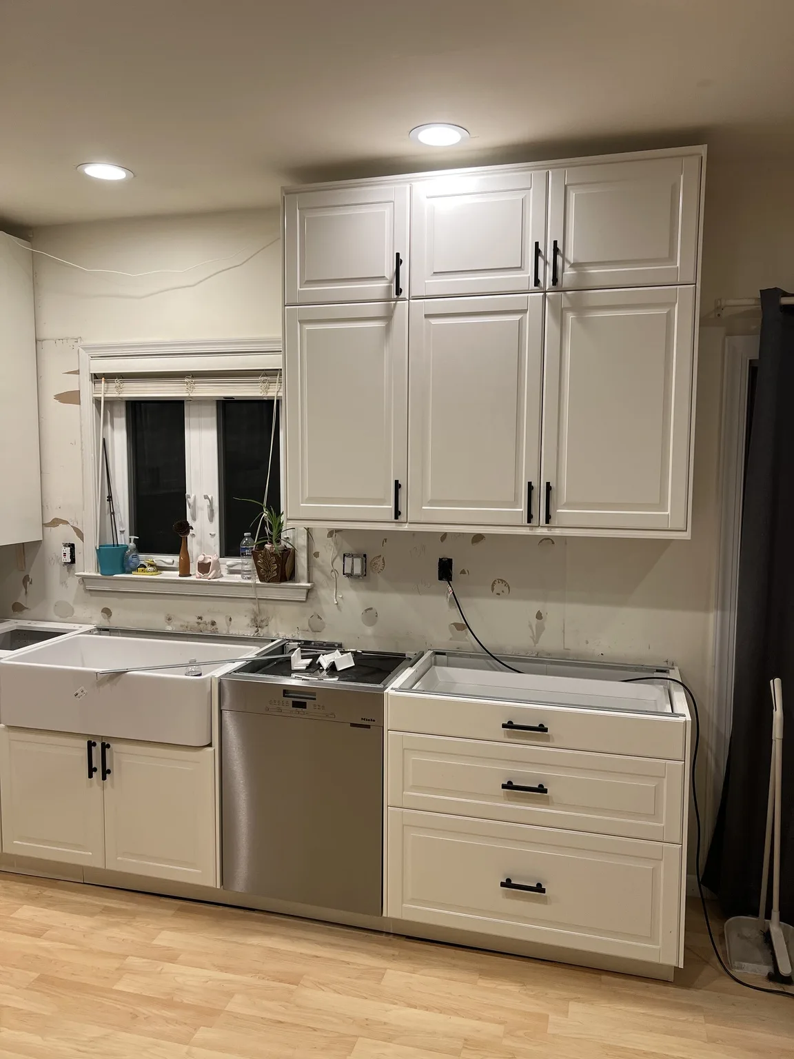IKEA kitchen installation near Harlem, NY — White Shaker U-Shaped Kitchen